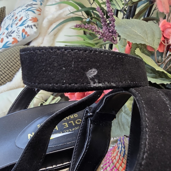 NWOT Cole Haan wedge sandals, Size 9B, Black - Picture 3 of 6